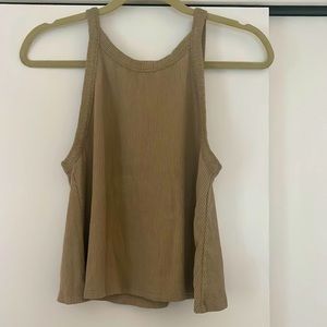 Free people tank in soft olive color - super soft, low back, size XS
